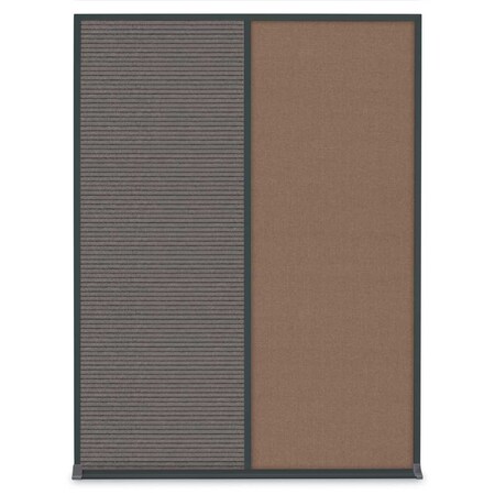 United Visual Products Single Door Radius Plus Corkboard, 18"X UV8000PLUS-SATIN-DBURGU